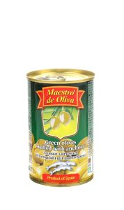 Оливки с анчоусом Maestro De Oliva ("Маэстро дэ олива") 300 г ж/б