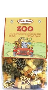 Паста без яиц Dalla Costa “Зоопарк” со шпинатом и томатами 250г