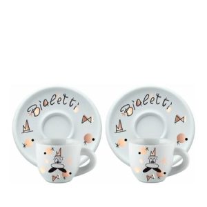 Набор из 2 чашек для эспрессо с блюдцами Rose Gold 60мл