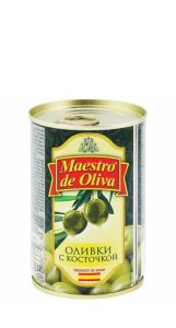 Оливки "Maestro De Oliva" ("Маэстро дэ олива") с/к 300 г ж/б