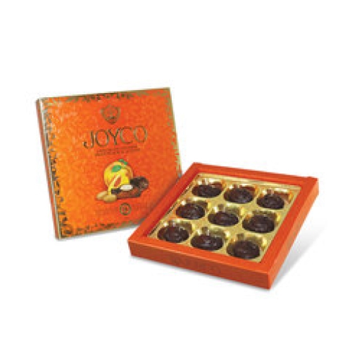 Конфеты Joyco персик в шоколаде с миндалем 190г