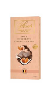Молочный шоколад 32% Ameri - "Карамель и соль" 100г