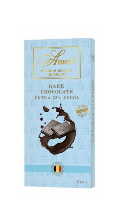 Горький шоколад 72% Ameri – “Классический” 100г