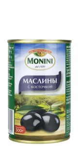 Маслины с косточкой Monini ("Монини") 300г