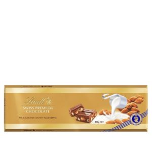 Молочный шоколад Lindt (Линдт) с цельным миндалем 300г
