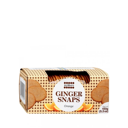 Печенье хрустящее имбирное Nyakers со вкусом апельсина 150г